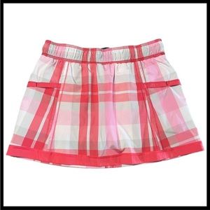 LULULEMON RARE Vintage Plaid Skirt, 6, pink on pink, elastic string tie waist.